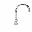Picture of TOP-LINE® 4" OC Deck Mount Faucet Ceramic Valves 4" Wrist Blade Handles with 6" Swivel Gooseneck Spout