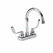 Picture of TOP-LINE® 4" OC Deck Mount Faucet Ceramic Valves 4" Wrist Blade Handles with 6" Swivel Gooseneck Spout