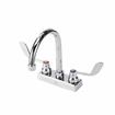 Picture of TOP-LINE® 4" OC Deck Mount Faucet Ceramic Valves 4" Wrist Blade Handles with 6" Swivel Gooseneck Spout