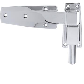 Picture of 1-1/2" Offset Polished Chrome Cam-Rise Walk-In Door Hinge With Spring Assist