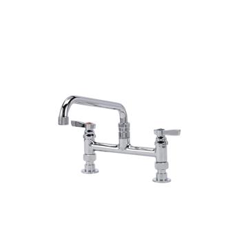 Picture of TOP-LINE® 8" OC Elevated Bridge Deck Mount Faucet Ceramic Valves with 10" Swivel Spout, Retail Packaging