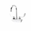 Picture of Encore 4" OC Wall Mount Faucet Ceramic Valves with 6" Rigid Gooseneck Spout and 4" Wrist Blade Handles