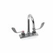 Picture of Encore 4" OC Wall Mount Faucet Ceramic Valves with 6" Rigid Gooseneck Spout and 4" Wrist Blade Handles