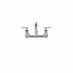 Picture of Encore® 8" OC. Brass Chrome Plated Wall Mount Faucet Ceramic Valves with 12" Swivel Spout with Mounting Kit