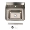 Picture of Encore® Wall Mount Type 304 Series Stainless Steel Hand Sink 14" x 10" x 5" Deep with Single Hole and Double Side Splash