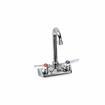 Picture of TOP-LINE® 4" OC Wall Mount Faucet Ceramic Valves with 3-1/2" Rigid Gooseneck Spout, Retail Packaging