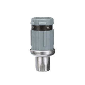 Picture of 1-5/8" Round Stainless Steel Clad Thermoplastic Adjustable Hex Foot Insert With Locking Ring