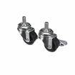 Picture of Caster Kit, Medium Duty 1/2-13 x 1" Threaded Stem Caster With 2" Blue Polyolefin Wheel, 4 Brake In Retail Box