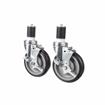 Picture of Caster Kit, Medium Duty 1-5/8" Expanding Stem Caster With 5" Blue Polyurethane Wheel, 4 Brake In Retail Box