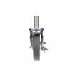 Picture of Caster Kit, Medium Duty .846" x 2-3/4" Spring Ring Stem Caster With 5" Gray Polyurethane Wheel, 2 Brake And 2 Non-Brake In Retail Box