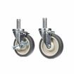 Picture of Caster Kit, Medium Duty .846" x 2-3/4" Spring Ring Stem Caster With 5" Gray Polyurethane Wheel, 2 Brake And 2 Non-Brake In Retail Box