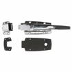 Picture of -1/8" to 3/8" Offset Polished Chrome Heavy Duty Walk-In Cooler Door Safety Latch with Cylinder Lock, Strike and Gaskets