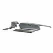 Picture of -1/8" to 3/8" Offset Polished Chrome Heavy Duty Walk-In Cooler Door Safety Latch with Cylinder Lock, Strike and Gaskets