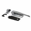 Picture of -1/8" to 3/8" Offset Polished Chrome Heavy Duty Walk-In Cooler Door Safety Latch with Cylinder Lock, Strike and Gaskets