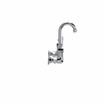 Picture of Encore® 8" OC. Brass Chrome Plated Wall Mount Faucet Ceramic Valves with 3-1/2" Rigid Gooseneck Spout 4" Wrist Blade Handles