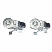 Picture of Caster Kit, Medium Duty 5/8-11 x 1" Threaded Stem Caster With 5" Blue Polyurethane Wheel, 4 Brake In Retail Box