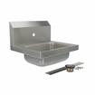 Picture of Encore Wall Mount Type 304 Series Stainless Steel Hand Sink Single Mounting Hole 14" x 10" x 5" Deep Less Side Splash with Electronic Faucet