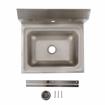 Picture of Encore Wall Mount Type 304 Series Stainless Steel Hand Sink Single Mounting Hole 14" x 10" x 5" Deep Less Side Splash with Electronic Faucet