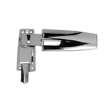 Picture of 1-3/8" Offset Polished Chrome Non-Adjustable Cam-Rise Lift-Off Walk-In Door Hinge With Spring Kit